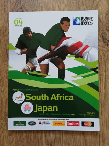 South Africa v Japan 2015 Pool B Rugby World Cup Programme