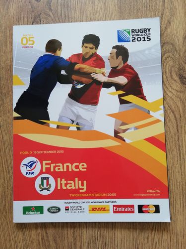 France v Italy 2015 Rugby World Cup Programme
