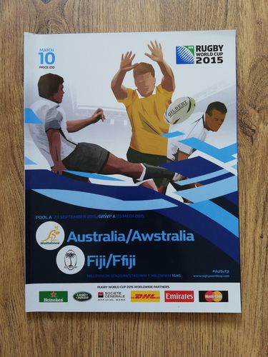 Australia v Fiji 2015 Pool A Rugby World Cup Programme