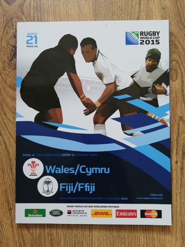 Wales v Fiji 2015 Pool A Rugby World Cup Programme