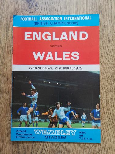 England v Wales May 1975 Football Programme
