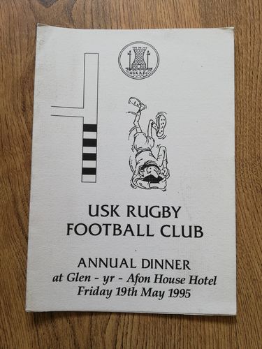 Usk Rugby Club 1995 Annual Dinner Menu