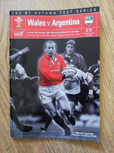 Wales v Argentina Nov 2001 Rugby Programme