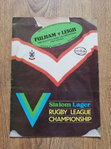 Fulham v Leigh Apr 1982