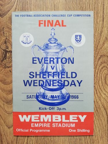 Everton v Sheffield Wednesday 1966 FA Cup Final Football Programme