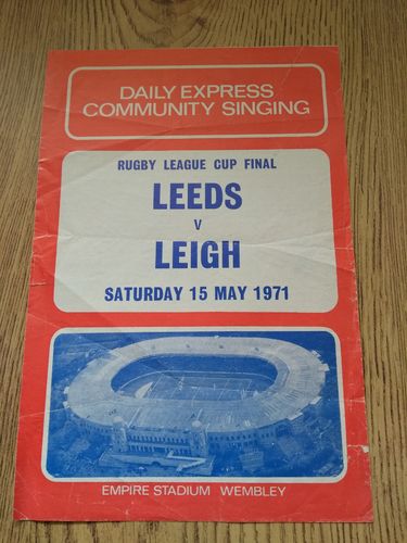 Leeds v Leigh 1971 Rugby League Challenge Cup Final Songsheet