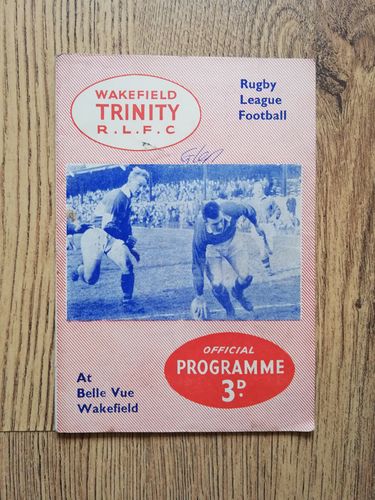 Wakefield Trinity v Batley Oct 1958 Yorkshire Cup Semi-Final Rugby League Programme