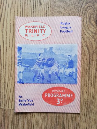 Wakefield Trinity v Featherstone Mar 1959 Rugby League Programme