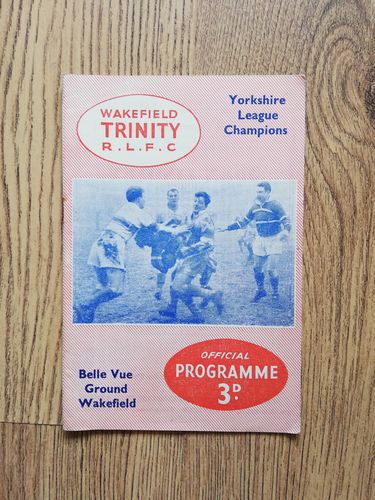 Wakefield Trinity v York Sept 1959 Rugby League Programme