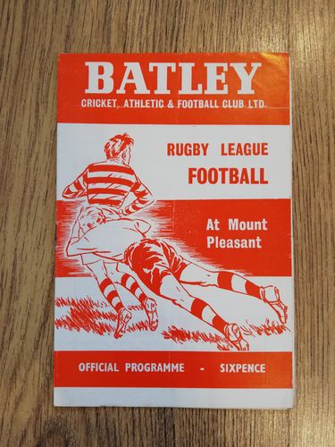 Batley v Wigan Jan 1971 Challenge Cup Rugby League Programme