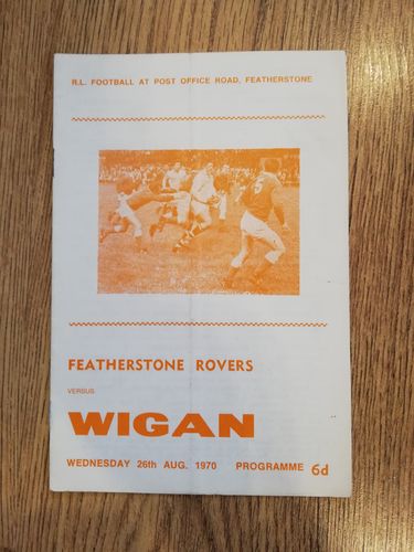 Featherstone v Wigan Aug 1970 Rugby League Programme