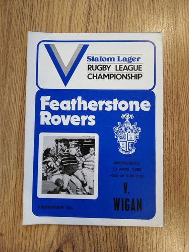Featherstone v Wigan Apr 1983 Rugby League Programme