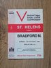 St Helens v Bradford Northern Oct 1981 Rugby League Programme