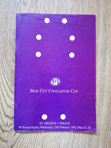 St Helens v Wigan Feb 1995 Challenge Cup Rugby League Programme