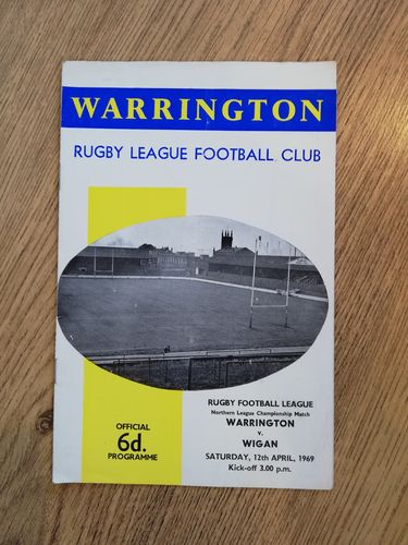 Warrington v Wigan Apr 1969 Rugby League Programme