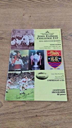 Hull KR v Doncaster Feb 1984 Challenge Cup Rugby League Programme