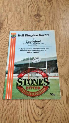 Hull KR v Castleford Mar 1989 Rugby League Programme