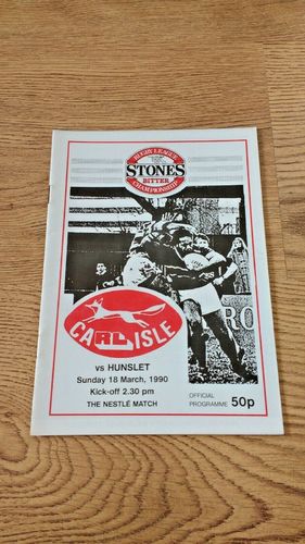 Carlisle v Hunslet Mar 1990 Rugby League Programme