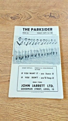 Hunslet v Doncaster Sept 1965 Yorkshire Cup Rugby League Programme