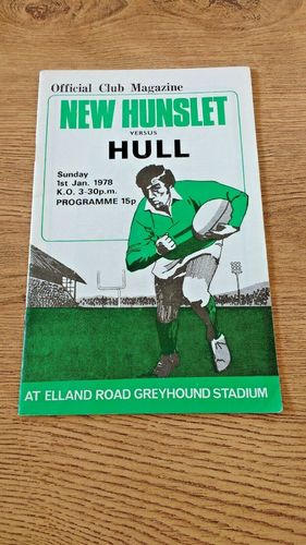 New Hunslet v Hull Jan 1978 Rugby League Programme