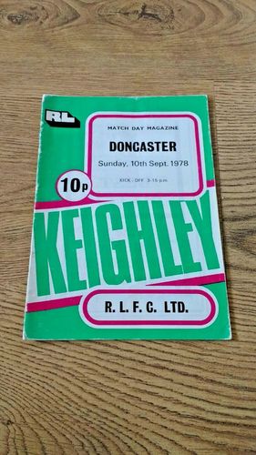Keighley v Doncaster Sept 1978 Rugby League Programme