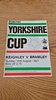 Keighley v Bramley Aug 1981 Yorkshire Cup Rugby League Programme
