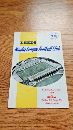 Leeds v Halifax Mar 1964 Rugby League Programme