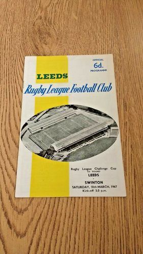 Leeds v Swinton Mar 1967 Challenge Cup