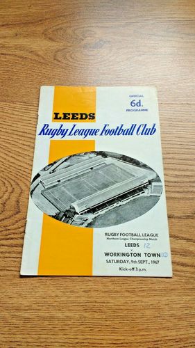 Leeds v Workington Town Sept 1967 Rugby League Programme
