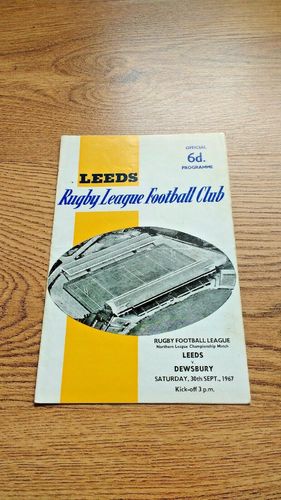 Leeds v Dewsbury Sept 1967 Rugby League Programme