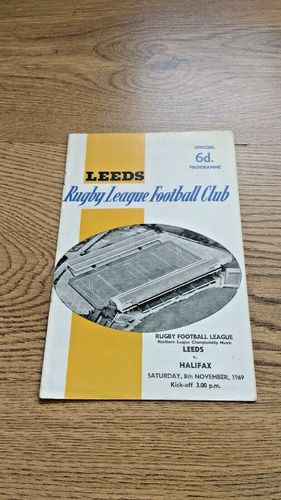 Leeds v Halifax Nov 1969 Rugby League Programme