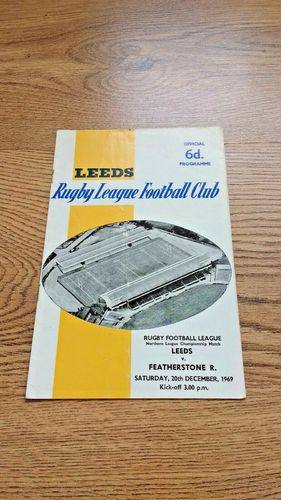 Leeds v Featherstone Rovers Dec 1969 Rugby League Programme