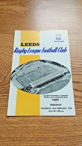 Leeds v Keighley Feb 1970 Rugby League Programme