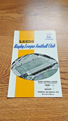 Leeds v Batley Mar 1970 Rugby League Programme