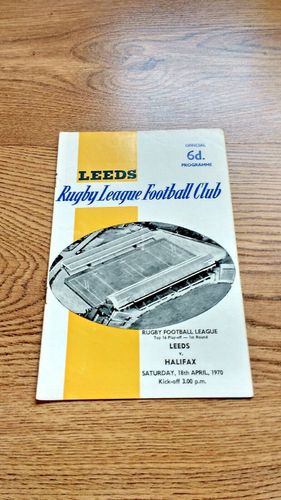 Leeds v Halifax Apr 1970 Top 16 Play-Off Rugby League Programme