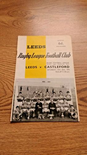 Leeds v Castleford Dec 1970 Rugby League Programme