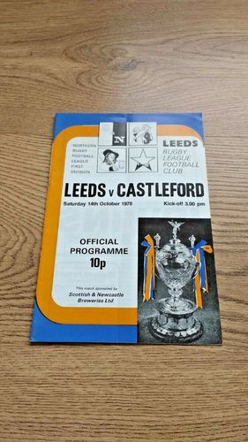 Leeds v Castleford Oct 1978 Rugby League Programme