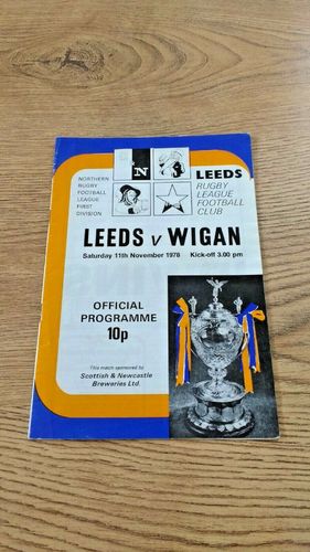 Leeds v Wigan Nov 1978 Rugby League Programme