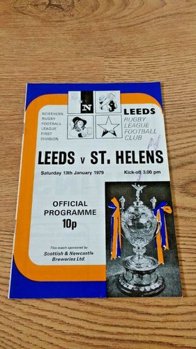 Leeds v St Helens Jan 1979 Rugby League Programme