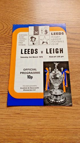 Leeds v Leigh Mar 1979 Rugby League Programme