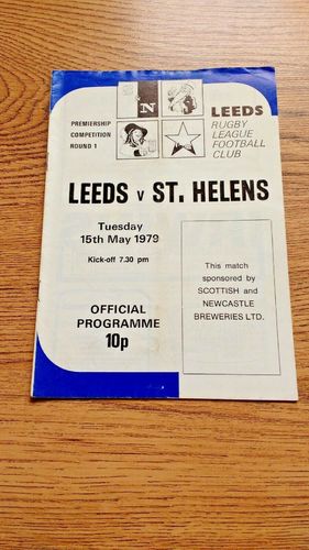 Leeds v St Helens May 1979 Premiership Competition Rugby League Programme