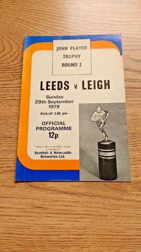 Leeds v Leigh Sept 1979 John Player Trophy Rugby League Programme