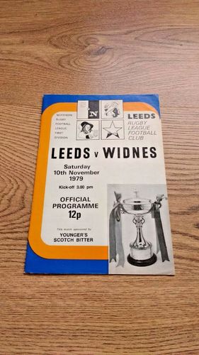 Leeds v Widnes Nov 1979 Rugby League Programme