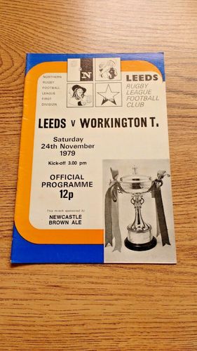 Leeds v Workington Town Nov 1979 Rugby League Programme