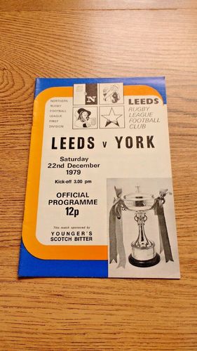 Leeds v York Dec 1979 Rugby League Programme