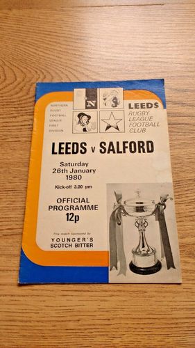Leeds v Salford Jan 1980 Rugby League Programme