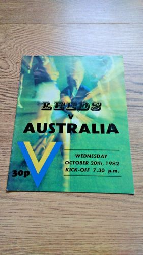 Leeds v Australia Oct 1982 Rugby League Programme