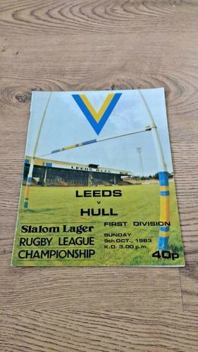 Leeds v Hull Oct 1983 Rugby League Programme