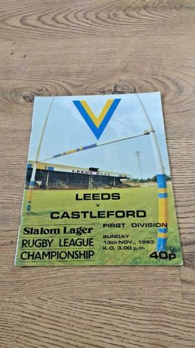Leeds v Castleford Nov 1983 Rugby League Programme