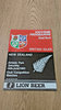New Zealand v British Lions 1983 2nd Test Signed Rugby Programme